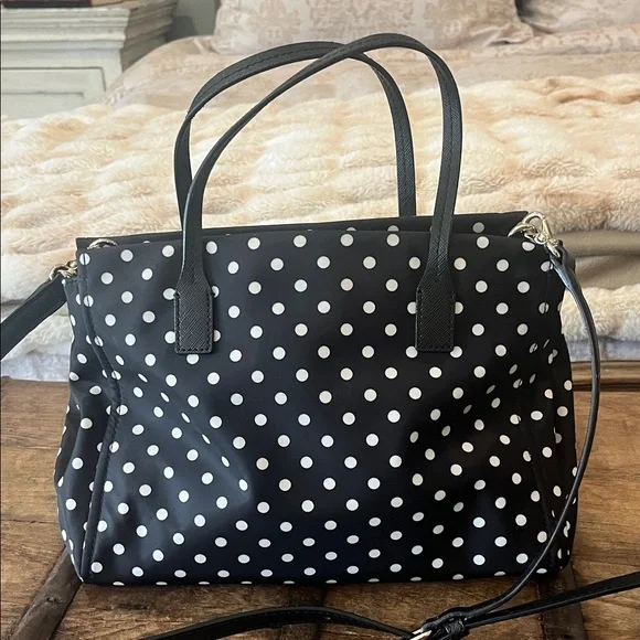 Kate Spade Black and White Polka Dot Shoulder Bag - Picture 8 of 8